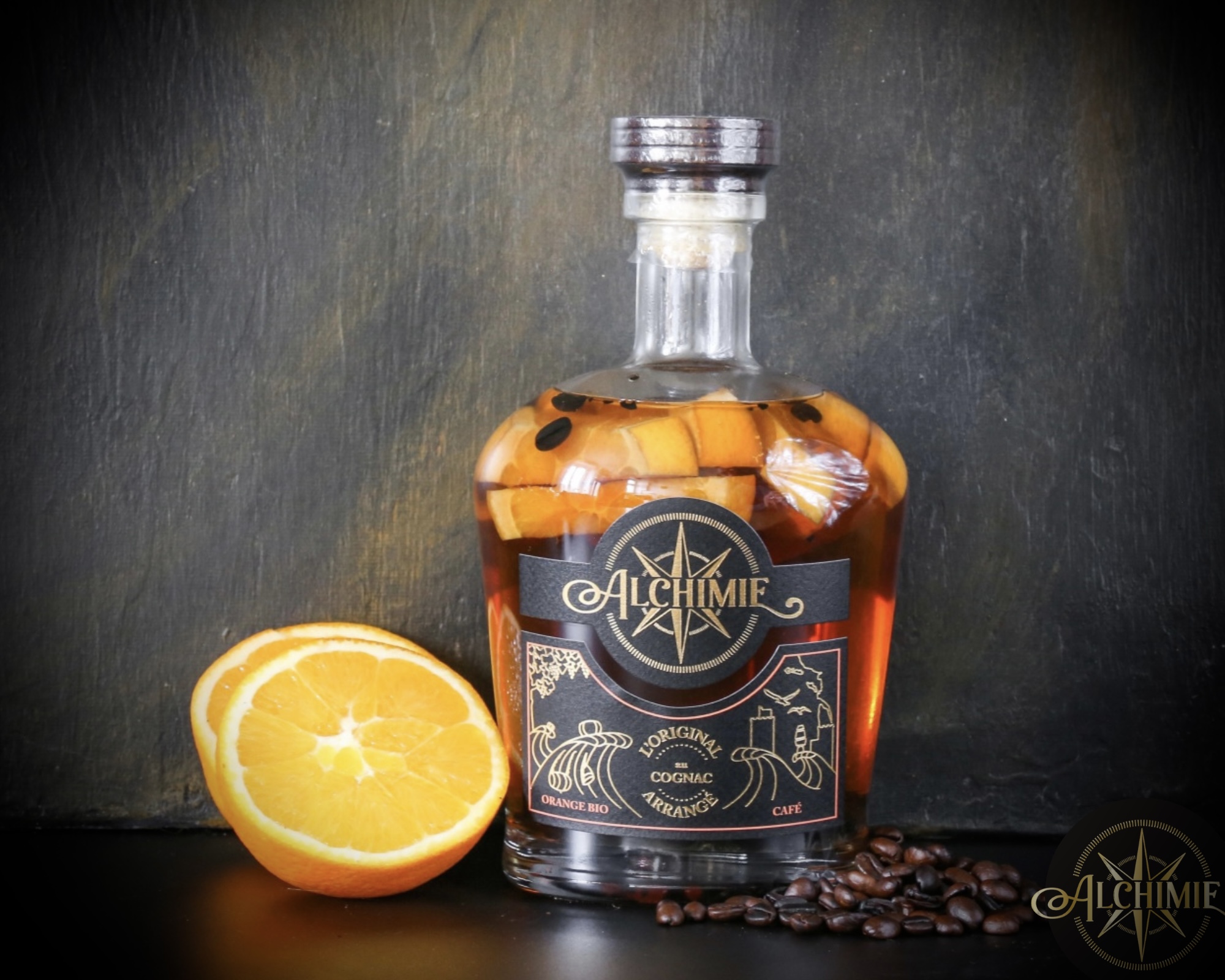 Rhum Arrangé Français Orange Café Auto Distillé 34.8% 50cl